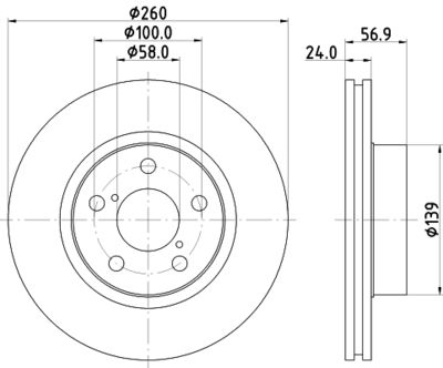 MDC809 MINTEX Тормозной диск