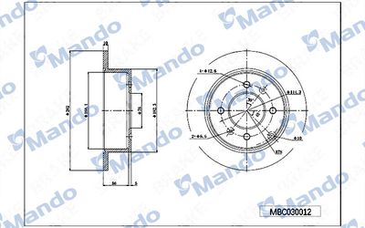 MBC030012 MANDO Тормозной диск