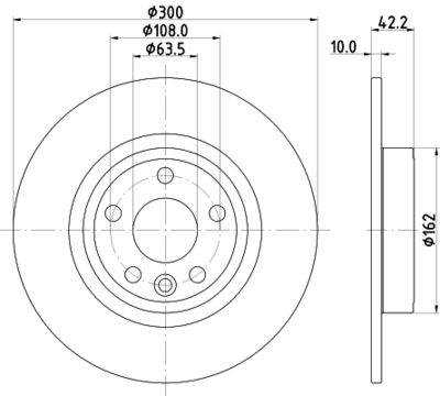 8DD355126721 HELLA PAGID Тормозной диск