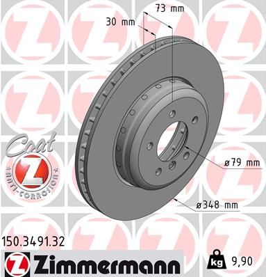 150349132 ZIMMERMANN Тормозной диск