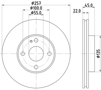 8DD355103181 HELLA PAGID Тормозной диск