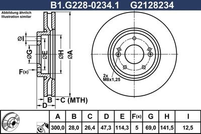 B1G22802341 GALFER Тормозной диск