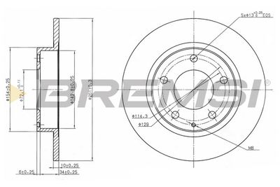 CD6524S BREMSI Тормозной диск