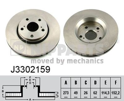 J3302159 NIPPARTS Тормозной диск