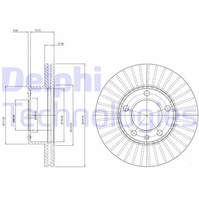 BG9692 DELPHI Тормозной диск