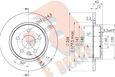 78RBD21560 R BRAKE Тормозной диск