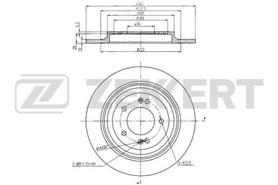 BS6269 ZEKKERT Тормозной диск