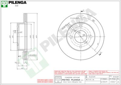 V557 PILENGA Тормозной диск