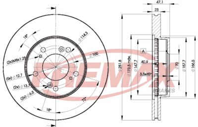 BD2586 FREMAX Тормозной диск