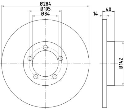 MDC823T MINTEX Тормозной диск