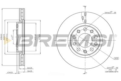 CD7956V BREMSI Тормозной диск