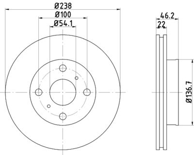 MDC894 MINTEX Тормозной диск