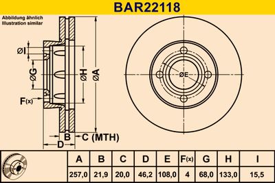 BAR22118 BARUM Тормозной диск