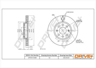 DP1010110484 Dr!ve+ Тормозной диск