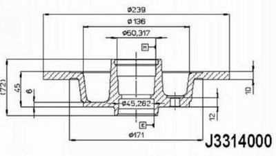 J3314000 NIPPARTS Тормозной диск