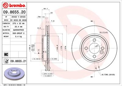 BS9030 BRECO Тормозной диск