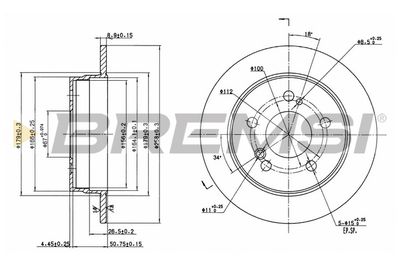 CD6122S BREMSI Тормозной диск