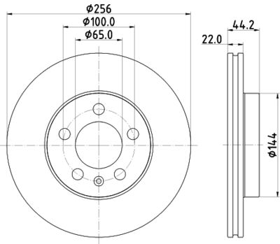 8DD355132091 HELLA PAGID Тормозной диск