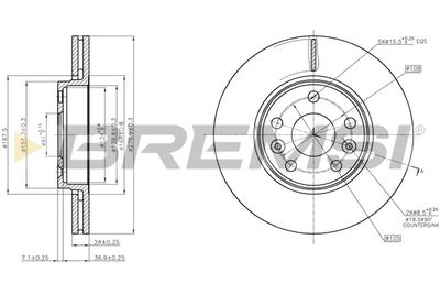 CD7979V BREMSI Тормозной диск