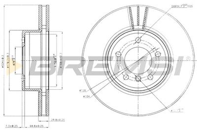 CD7242V BREMSI Тормозной диск