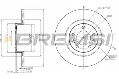 CD8297S BREMSI Тормозной диск