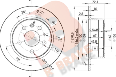 78RBD15500 R BRAKE Тормозной диск