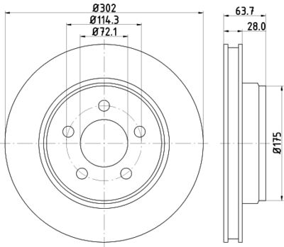 8DD355119241 HELLA Тормозной диск