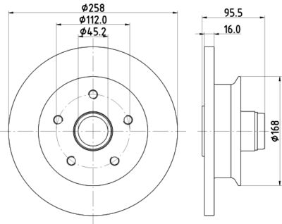 8DD355102361 HELLA Тормозной диск