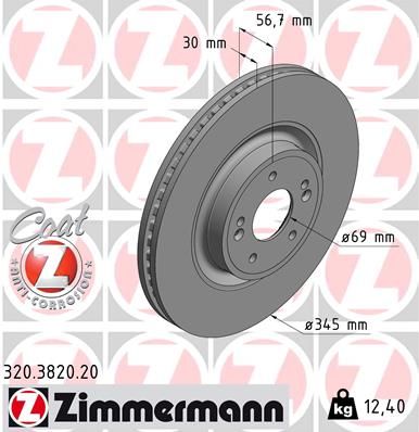 320382020 ZIMMERMANN Тормозной диск