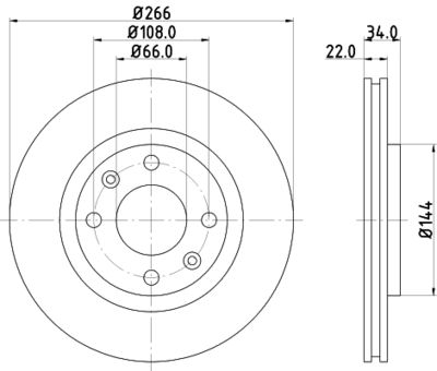 8DD355108351 HELLA PAGID Тормозной диск