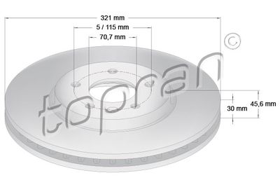 208688 TOPRAN Тормозной диск