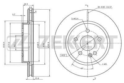 BS5601 ZEKKERT Тормозной диск