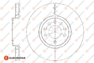 1667867180 EUROREPAR Тормозной диск