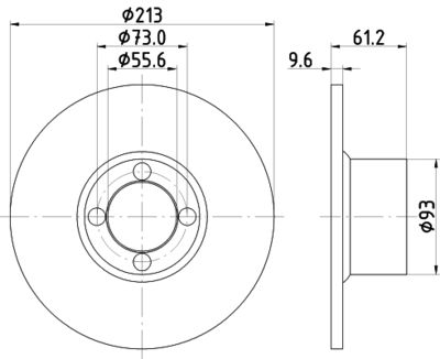 8DD355106161 HELLA Тормозной диск