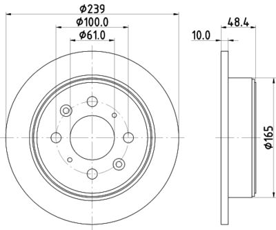 MDC644 MINTEX Тормозной диск