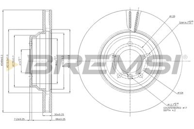 CD7634V BREMSI Тормозной диск