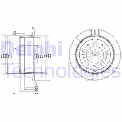 BG3534 DELPHI Тормозной диск