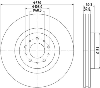 8DD355115591 HELLA Тормозной диск