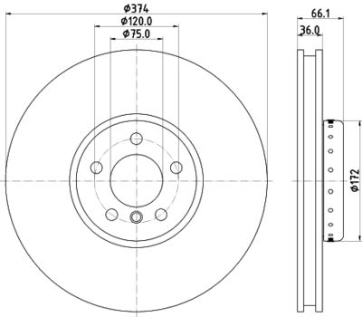 8DD355120701 HELLA Тормозной диск