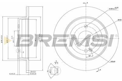 CD8090S BREMSI Тормозной диск