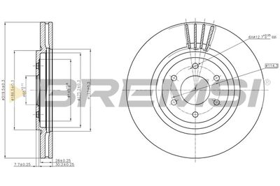 CD7611V BREMSI Тормозной диск