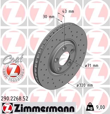 290226852 ZIMMERMANN Тормозной диск