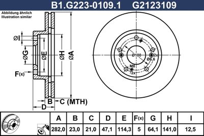 B1G22301091 GALFER Тормозной диск