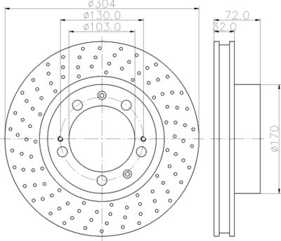 MDC1305L MINTEX Тормозной диск