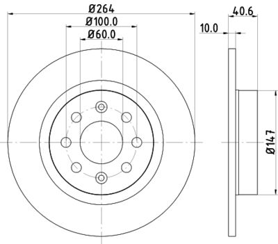 8DD355112621 HELLA PAGID Тормозной диск