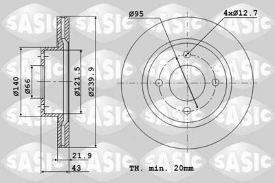 9004396J SASIC Тормозной диск