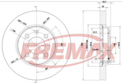 BD5890 FREMAX Тормозной диск