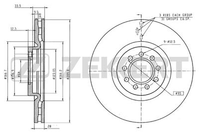 BS5447 ZEKKERT Тормозной диск