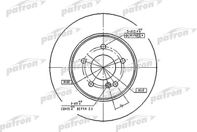 PBD2813 PATRON Тормозной диск