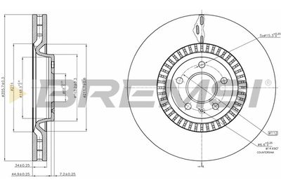 CD7987V BREMSI Тормозной диск